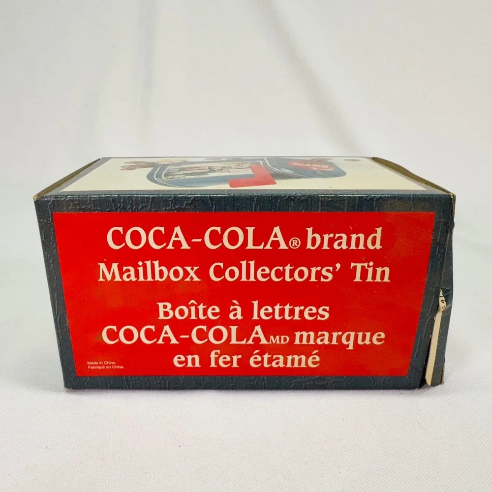 Vintage 1999 Coca-Cola Mailbox Collectors‎ Tin Giftco Blue General Store
